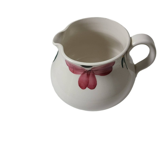 Furio "Jewflora " Pitcher MadeItaly Hand Painted Pink & Blue Colorful Flowers
